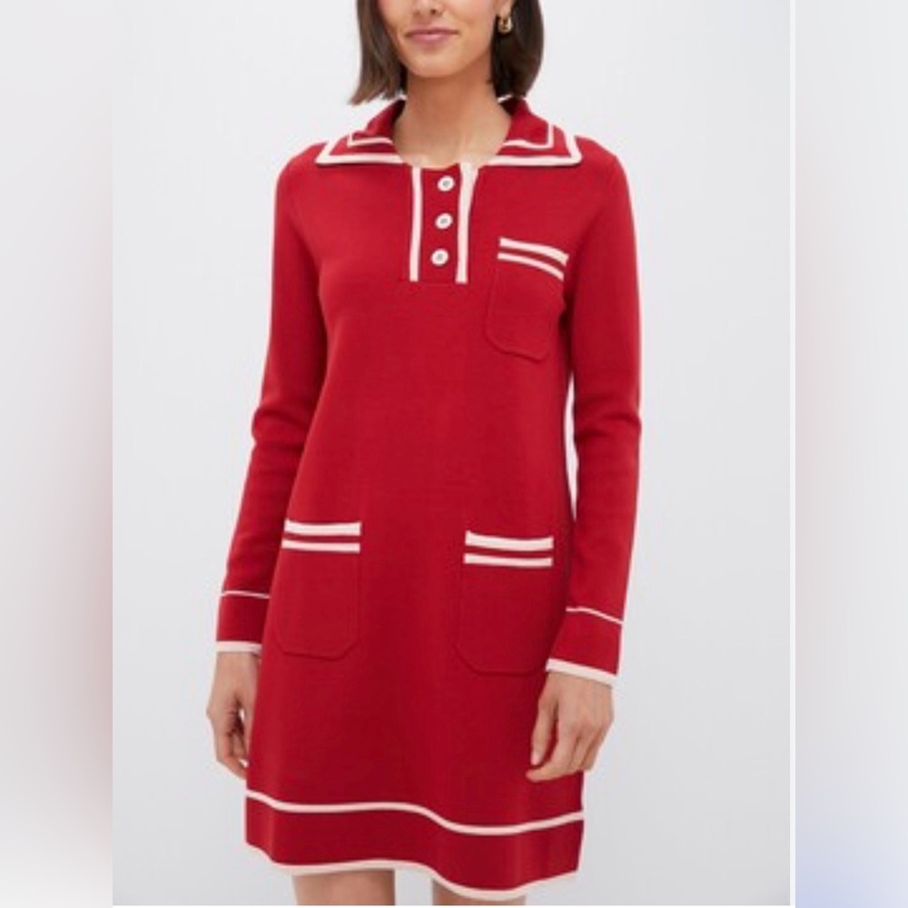 Tuckernuck Red Eleanora Knit Dress